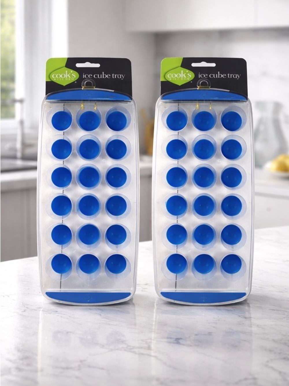 NWT Cook's Kitchen Blue Ice Cube Tray 21 Small Dome Ice Cubes or Snacks Set of 2